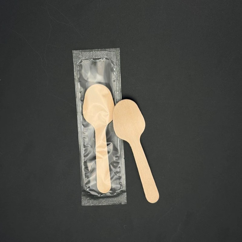 85mm Wooden Ice Cream Spoon Individually Wrapped | Disposable Wooden Spoon Manufacturer